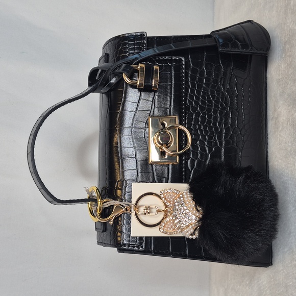 Crocodile-Embossed Elegant Handbag - Picture 1 of 14